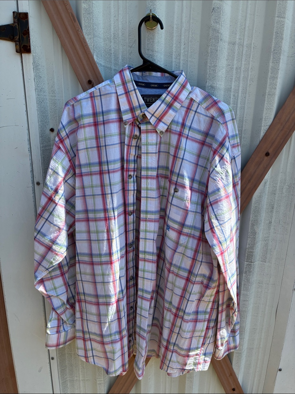 Twenty Multicolor Plaid Button-Down Shirt - White Base